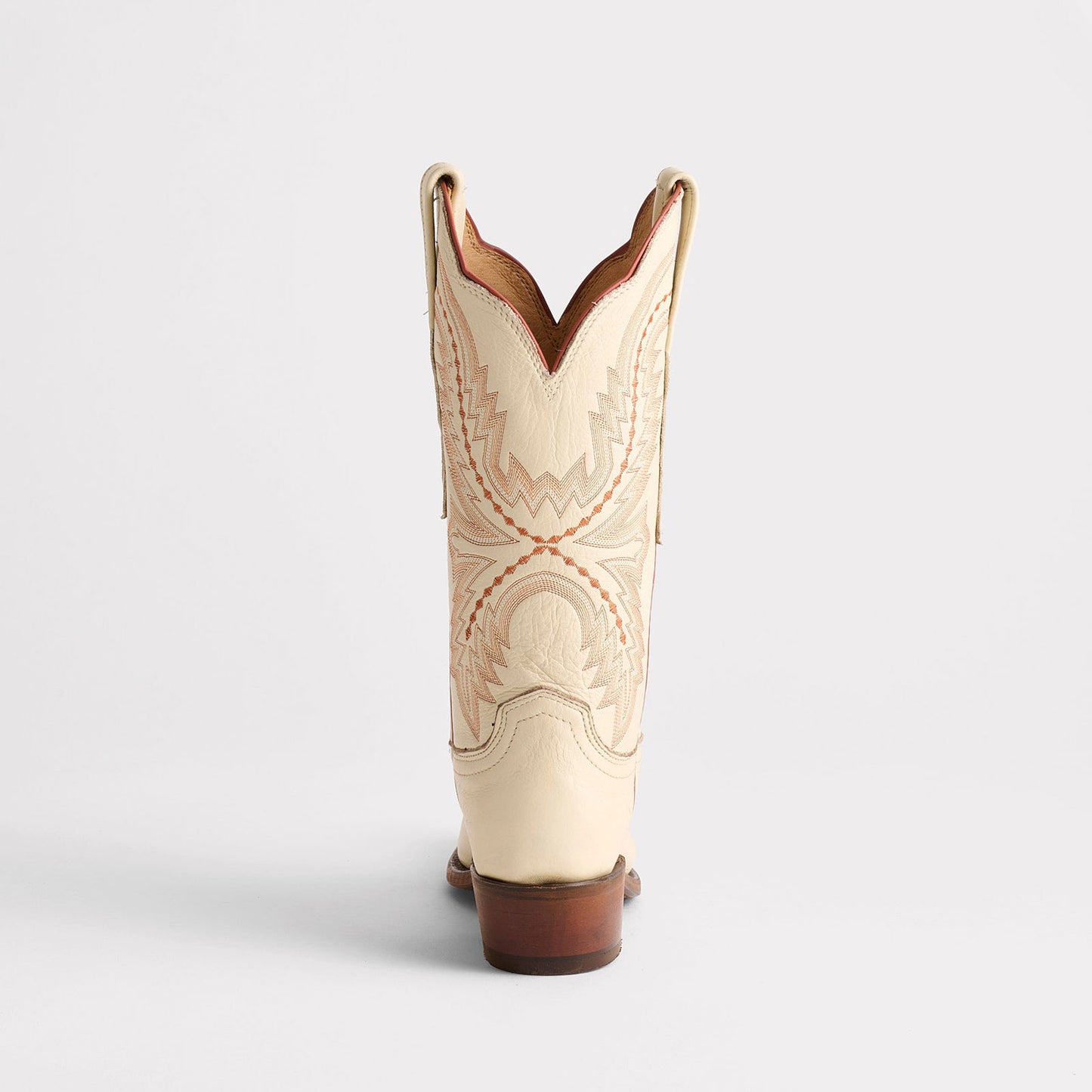 Bone Snip-Toe Western Embroidery Mid Calf Chic Cowgirl Boots