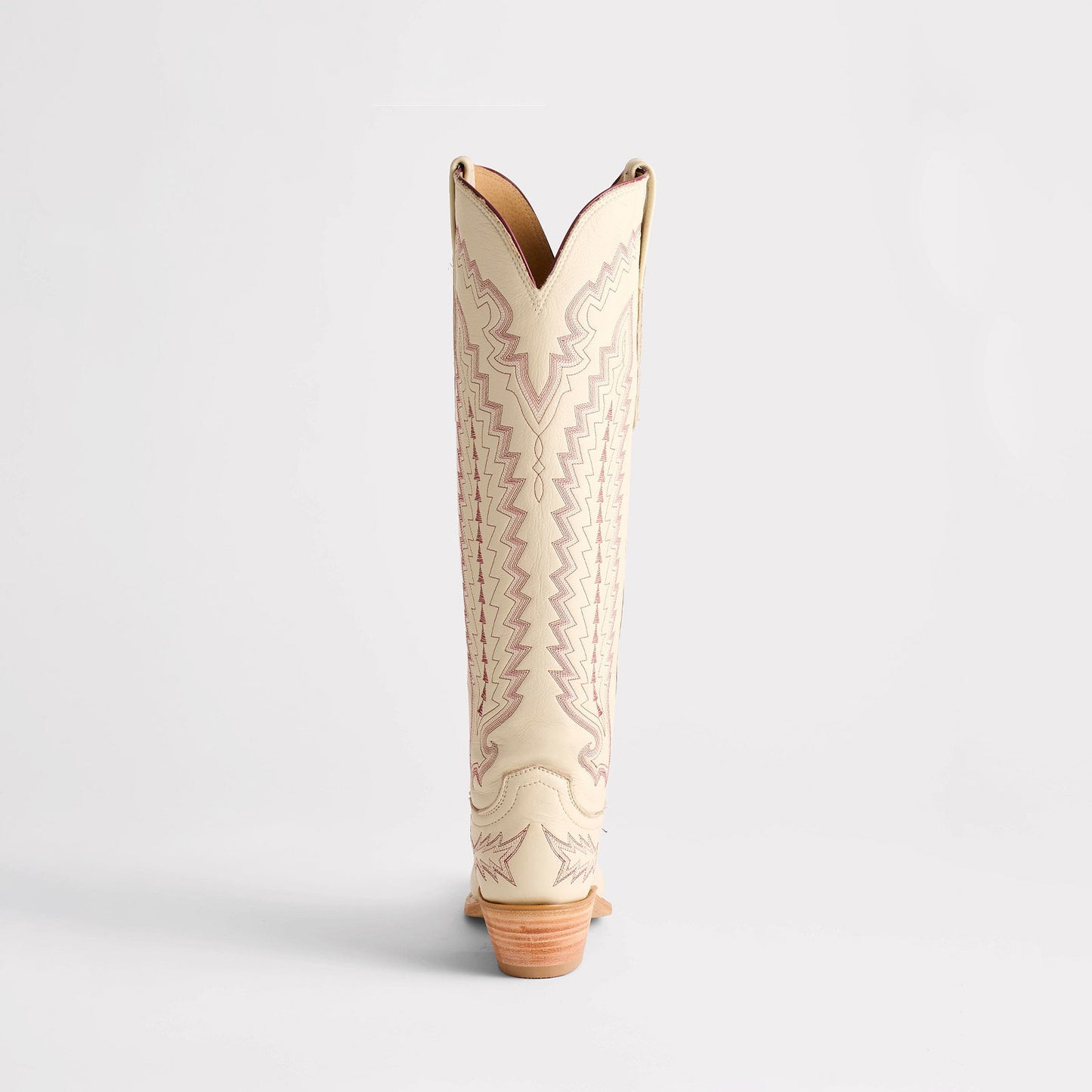 Cream Snip-Toe Western Embroidery Wide Calf Chic Knee High Cowgirl Boots