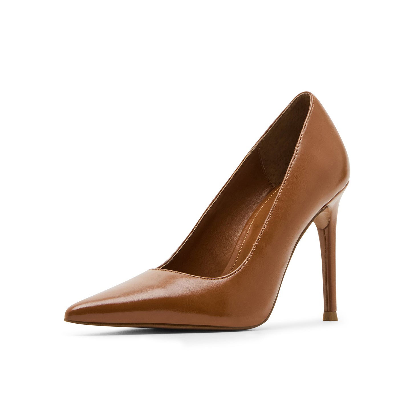 Caramel Classic Pointed-Toe Slip-On High Heels Pumps