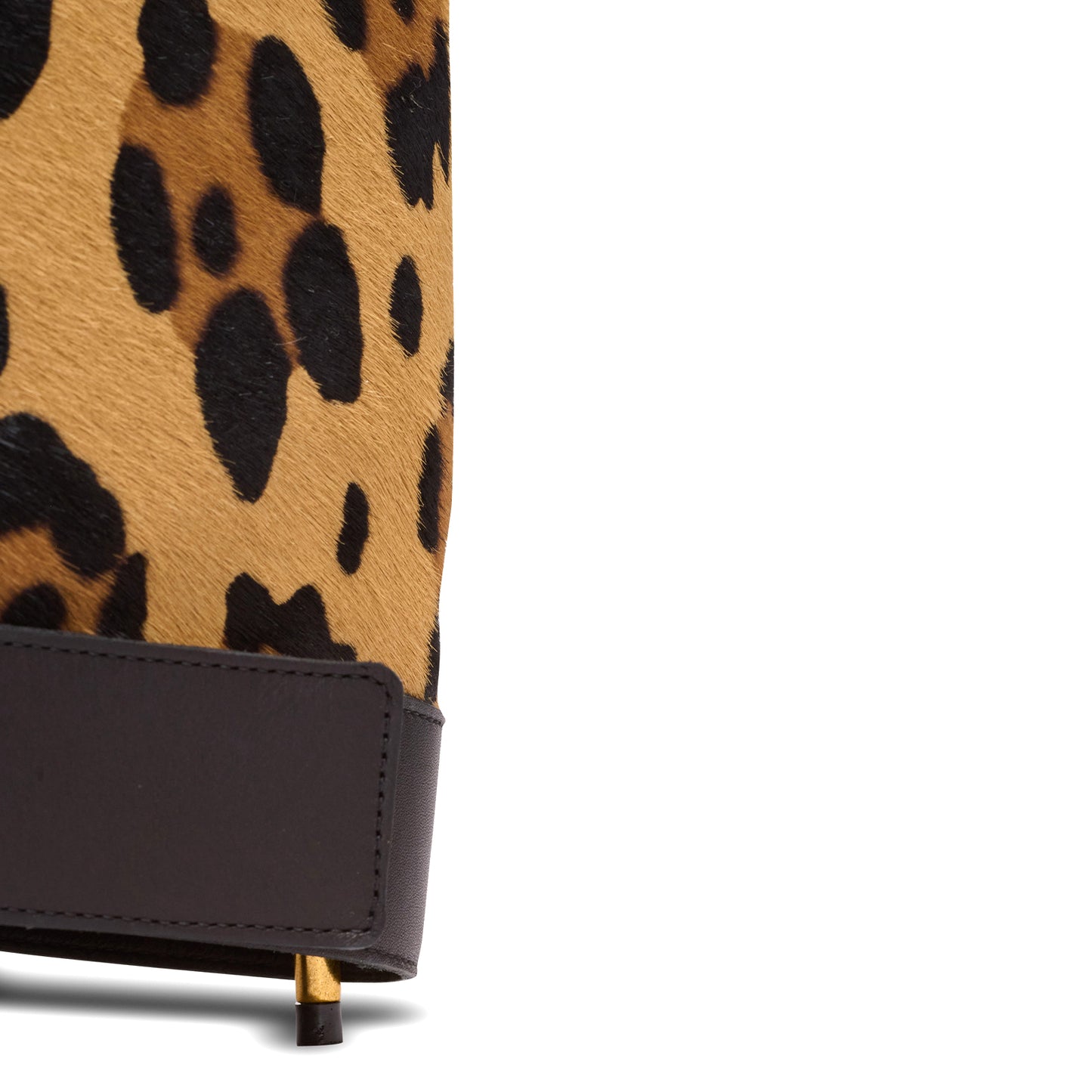 Leopard Pointed-Toe Bottom Buckle Fold-Over Wide Calf Knee High Stiletto Boots