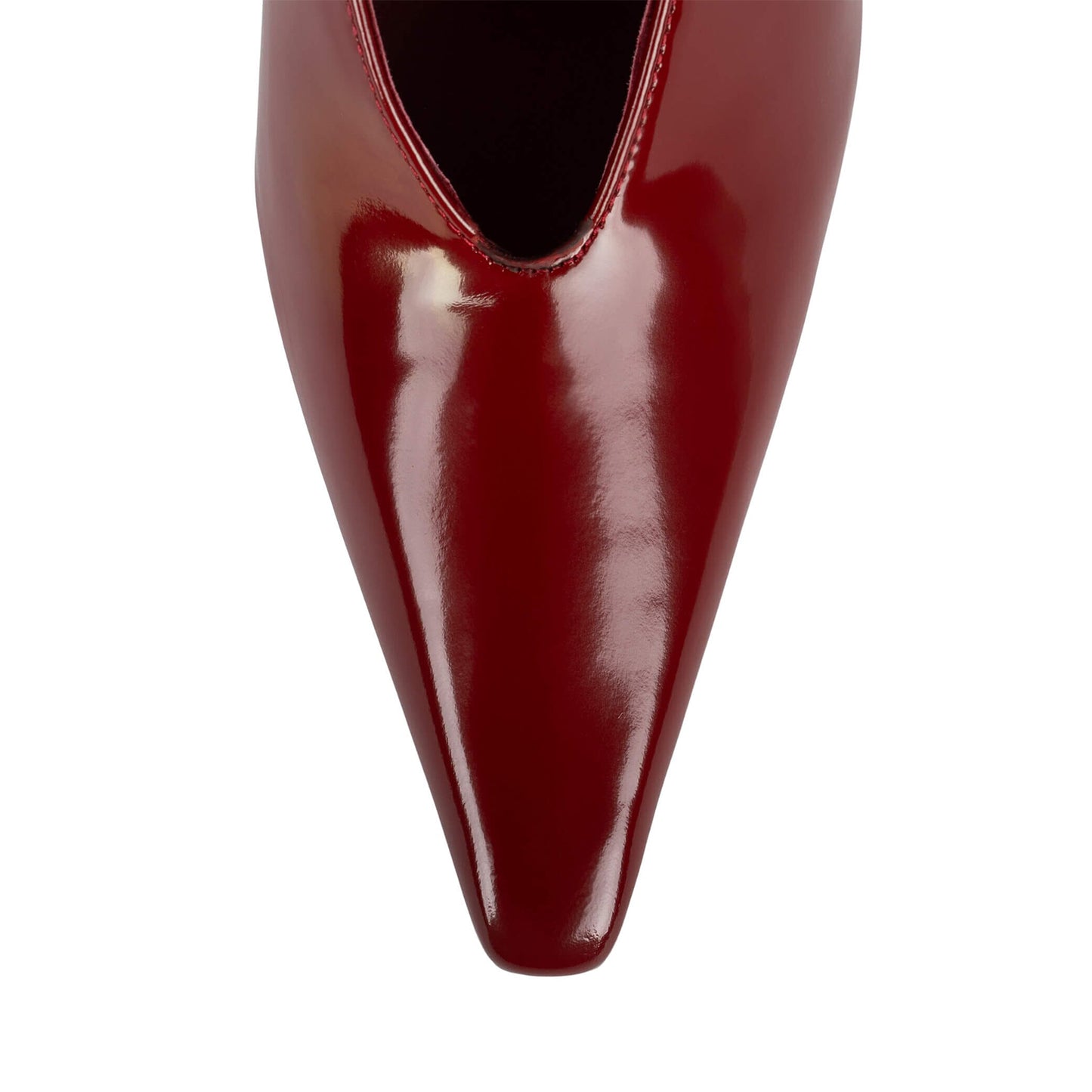 Red Snip-Toe Slip-On Classic High Heels