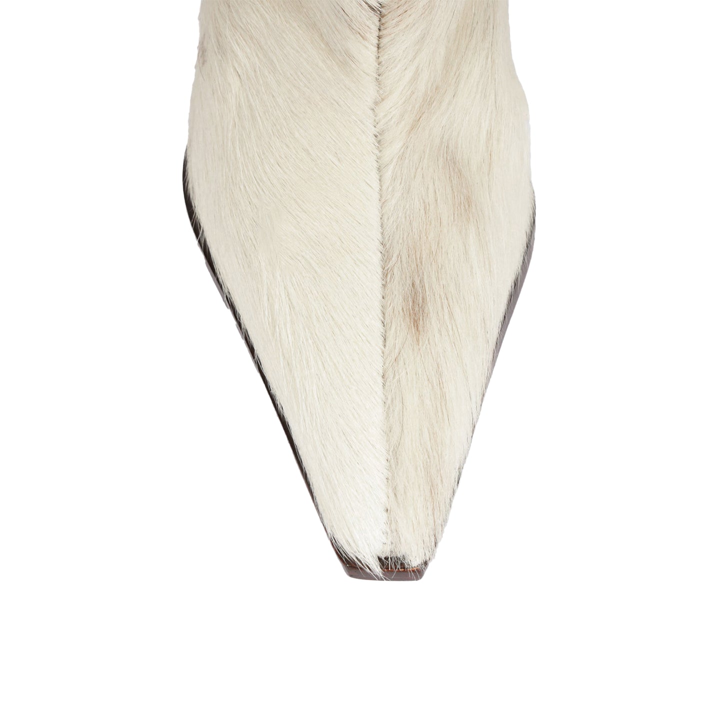 Cow Pony Hair Pointed-Toe Simple Wide Calf Knee High Stiletto Boots