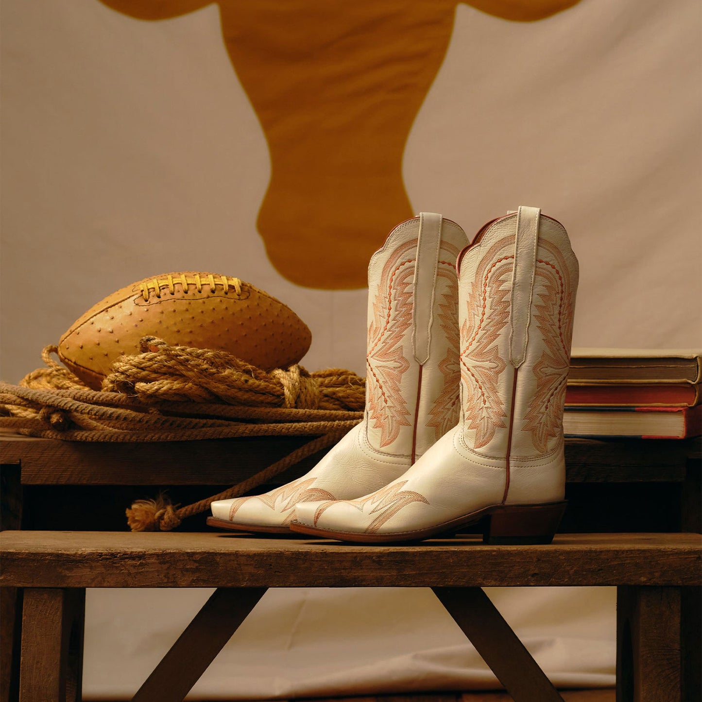 Bone Snip-Toe Western Embroidery Mid Calf Chic Cowgirl Boots