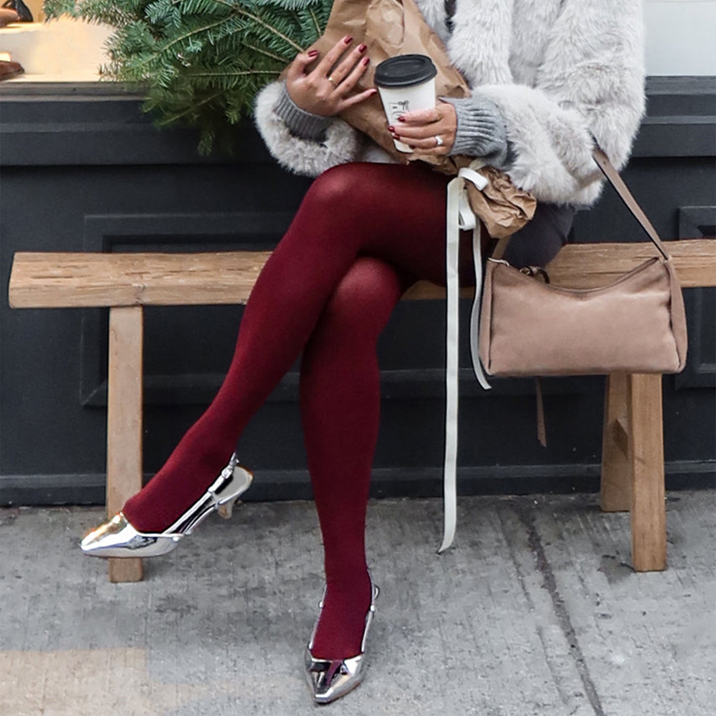 Metallic Silver Pointed-Toe Classic Slip-On Slingback Kitten Heels